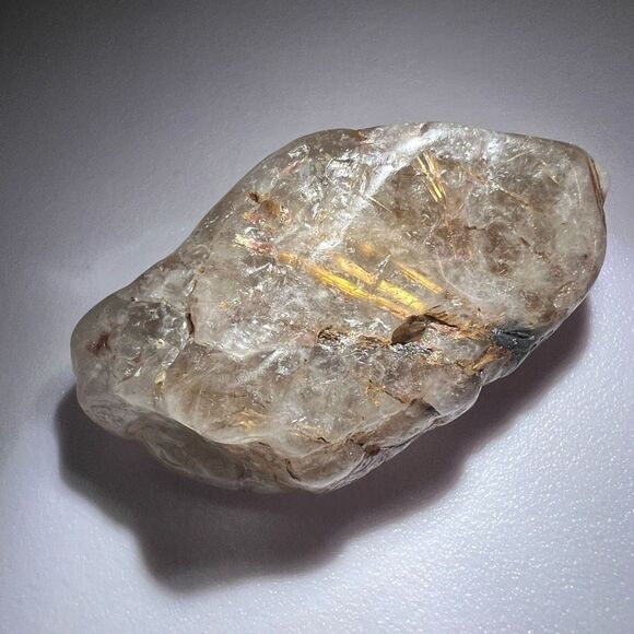 Golden Rutilated Quartz Crystal Freeform (#13) - Picture 6 of 11